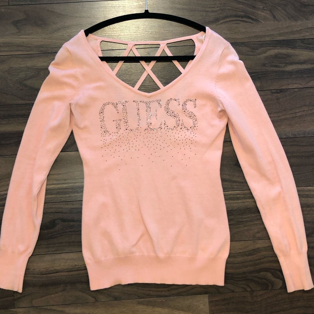 ✨2/$55 Long sleeved guess top with gem details